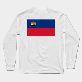 Flag of Liechtenstein Long Sleeve T-Shirt